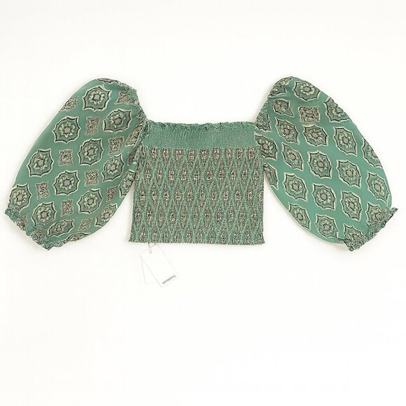 Commence Smocked Puff Sleeve Top | Size S | NWT - Picture 2 of 7